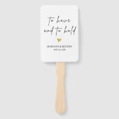 Éventail Pour avoir et pour tenir le Mariage (Devant)