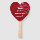 Éventail Pour avoir un Mariage Red Roses (Dos)