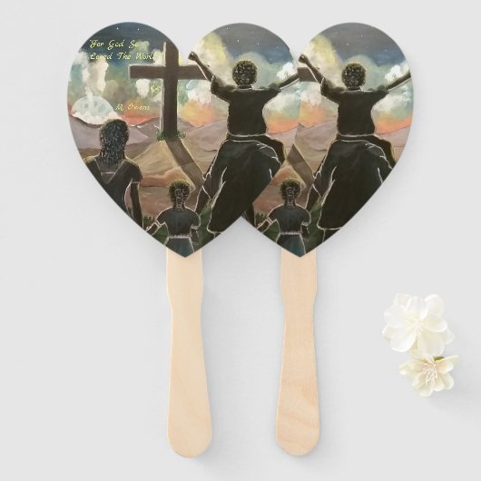 Éventail Pour Dieu si aimé le monde (Devant et derrière)