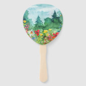 Éventail prairie sauvage | Mariage de peinture Fleur sauvag (Dos)