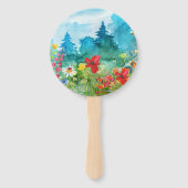 Éventail prairie sauvage | Mariage de peinture Fleur sauvag (Dos)