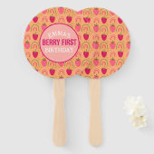 Éventail Premier anniversaire de bébé, Berry Premier annive (Devant et derrière)