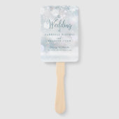 Éventail Premier Snowflakes d'hiver Programme de mariage Ve (Devant)