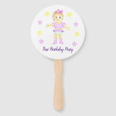 Éventail Première fête de fille anniversaire (Devant)