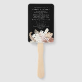 Éventail Premium Black Elegant Pampas Grass Tropical Jungle (Dos)