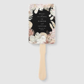 Éventail Premium Black Elegant Pampas Grass Tropical Jungle (Devant)