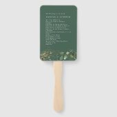 Éventail Premium Sage Modern Eucalyptus Mariage vert (Dos)