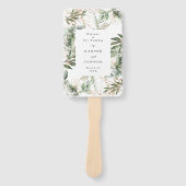 Éventail Premium Sage Modern Eucalyptus Mariage vert (Devant)