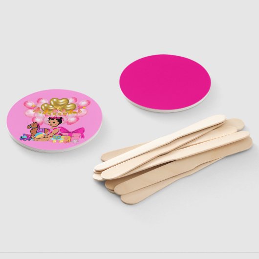 Éventail Princesse en rose (Non-assemblé)