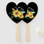 Éventail printemps de tournesol (Devant et derrière)