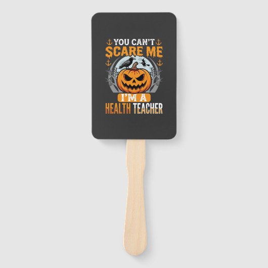 Éventail Professeur de santé Halloween Citrouille effrayant (Devant)
