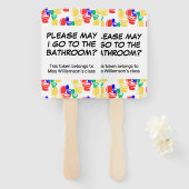 Éventail Professeur Gestion de classe SALLE DE BAINS PASS D (Devant et derrière)