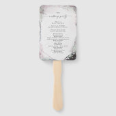 Éventail Programme Abstrait de cérémonie de Mariage violet  (Dos)