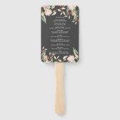 Éventail Programme australien Floral Rustic Mariage Grey (Dos)
