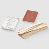 Éventail Programme Boho-Chic de mariage botanique Ventilate (Non-assemblé)