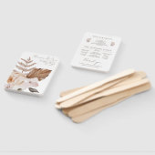 Éventail Programme Boho de mariage botanique Fans (Non-assemblé)