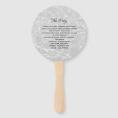 Éventail Programme Chic Black Photo Wedding (Dos)