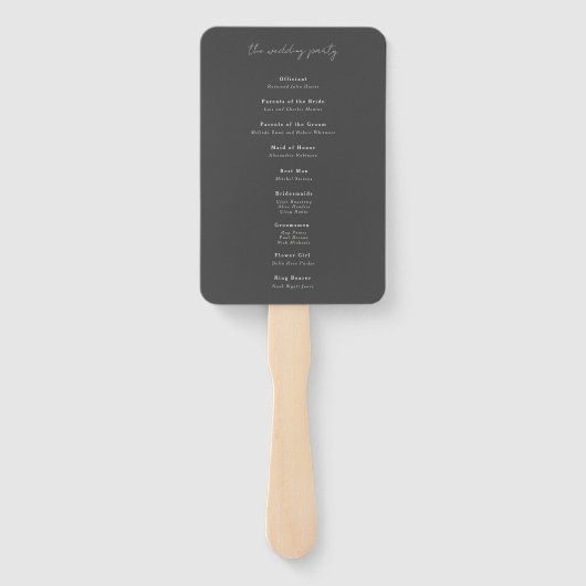 Éventail Programme classique de mariage à la crème et au ch (Dos)