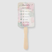 Éventail Programme classique de mariage de script et main F (Dos)