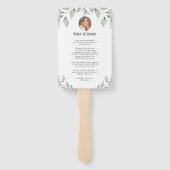 Éventail Programme commémoratif de verdure en forme de cœur (Dos)