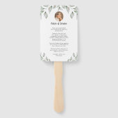 Éventail Programme commémoratif en forme de coeur (Dos)