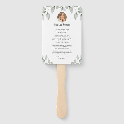 Éventail Programme commémoratif en forme de coeur (Dos)