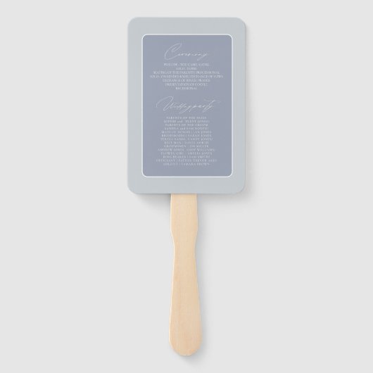 Éventail Programme d'accueil des Mariages Fleurs sauvages D (Dos)