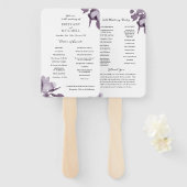 Éventail Programme d'améthyste floral de l'aquarelle romant (Devant et derrière)