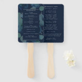 Éventail Programme d'aquarelle Abstraite Emerald de la Mari (Devant et derrière)