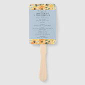 Éventail Programme d'aquarelle de bouquet de tournesol rust (Devant)