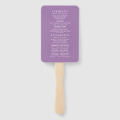 Éventail Programme d'aquarelle de mariage du printemps (Dos)