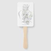 Éventail Programme d'aquarelle magique en olive peinte à la (Dos)