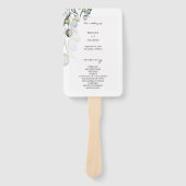 Éventail Programme d'aquarelle magique en olive peinte à la (Devant)