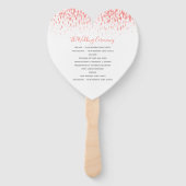 Éventail programme d'aquarelle teintée moderne mariage cora (Dos)