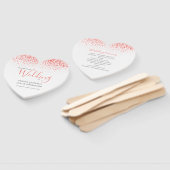 Éventail programme d'aquarelle teintée moderne mariage cora (Non-assemblé)