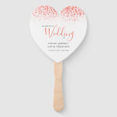 Éventail programme d'aquarelle teintée moderne mariage cora (Devant)