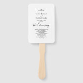 Éventail Programme de base de la cérémonie des Mariages noi (Devant)