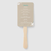 Éventail Programme de célébration du mariage sur la plage (Dos)