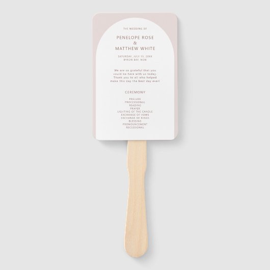 Éventail Programme de Cérémonie d'Arc de Bohême moderne Ven (Devant)