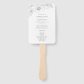 Éventail Programme de cérémonie de croquis botanique Ventil (Devant)