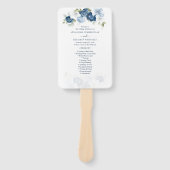 Éventail Programme de cérémonie de mariage à feuillage flor (Devant)
