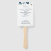 Éventail Programme de cérémonie de mariage à feuillage flor (Dos)