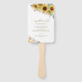 Éventail Programme de cérémonie de mariage automnal citroui (Devant)