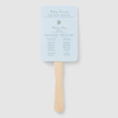 Éventail Programme de cérémonie de mariage aux hortensias b (Dos)