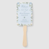 Éventail Programme de cérémonie de mariage aux hortensias b (Devant)