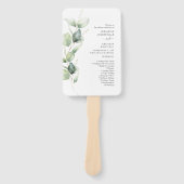 Éventail Programme de cérémonie de mariage avec verdure d'e (Devant)