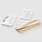 Éventail Programme de cérémonie de mariage avec verdure d'e (Non-assemblé)