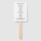 Éventail Programme de cérémonie de mariage chic (Dos)