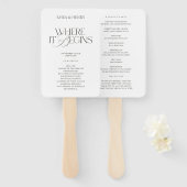 Éventail Programme de cérémonie de mariage classique modern (Devant et derrière)