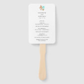 Éventail Programme de cérémonie de mariage côtier plage tro (Devant)